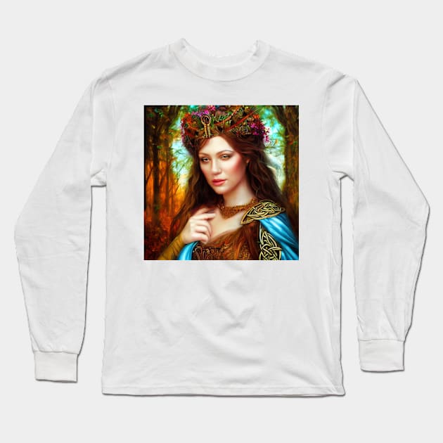 Celtic Princess #2 Long Sleeve T-Shirt by Prilidiarts